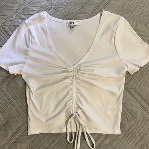 Ribbed V-neck Top • Size M